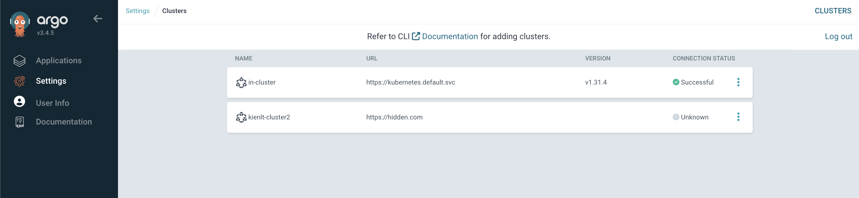 cluster status
